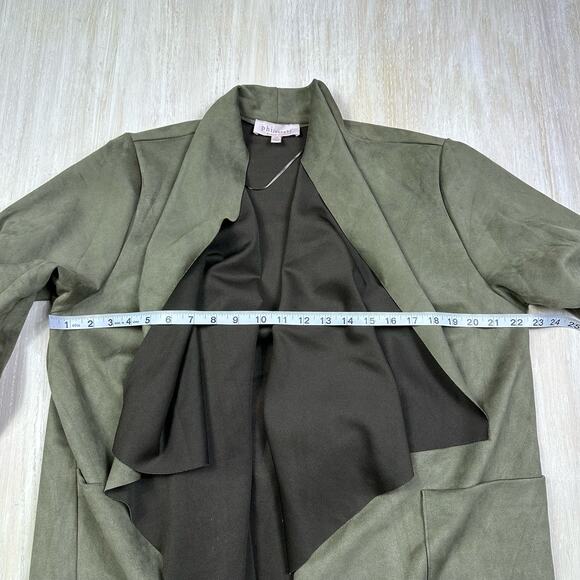 Philosophy Faux Suede Microfiber Cascade Lapel Waterfall Open Front Jacket 1X - Picture 10 of 16